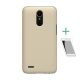 Nillkin LG K10 (2017) NILLKIN SUPER FROSTED műanyag telefonvédő gumírozott, érdes felület + képernyővédő fólia, ARANY