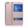 Gigapack Huawei P8 Lite Gigapack Tok álló, bőr hatású FLIP, ablakos, ARANY