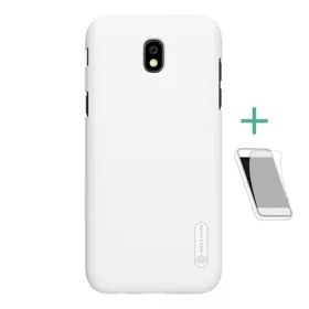   Nillkin Samsung J5 (2017) NILLKIN SUPER FROSTED műanyag telefonvédő gumírozott, érdes felület + képernyővédő fólia, FEHÉR