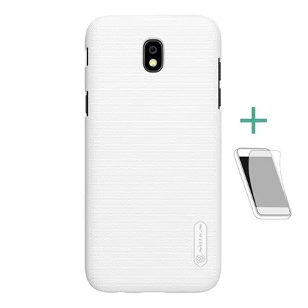 Nillkin Samsung J5 (2017) NILLKIN SUPER FROSTED műanyag telefonvédő gumírozott, érdes felület + képernyővédő fólia, FEHÉR