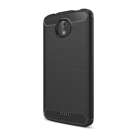 Gigapack Motorola Moto C Plus Gigapack szilikon telefonvédő ütésállóság, karbon minta, FEKETE