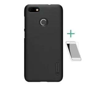   Nillkin Huawei P9 Lite Mini NILLKIN SUPER FROSTED műanyag telefonvédő gumírozott, érdes felület + képernyővédő fólia, FEKETE