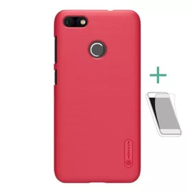   Nillkin Huawei P9 Lite Mini NILLKIN SUPER FROSTED műanyag telefonvédő gumírozott, érdes felület + képernyővédő fólia, PIROS