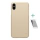 Nillkin iPhone XS 5.8 NILLKIN SUPER FROSTED műanyag telefonvédő gumírozott, érdes felület + képernyővédő fólia, ARANY