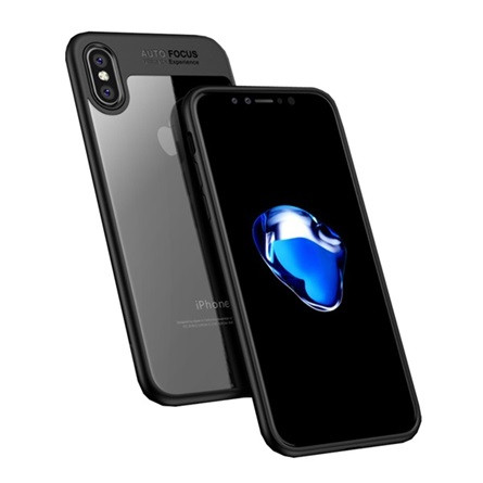 Ipaky iPhone XS 5.8 IPAKY szilikon telefonvédő ütésállóság, akril hátlap, FEKETE