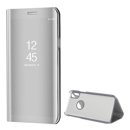 Gigapack iPhone XS 5.8 Gigapack tok álló FLIP, logó kivágás, EZÜST