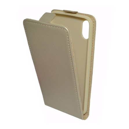 Gigapack iPhone XS 5.8 Gigapack tok álló, bőr hatású FLIP, szilikon tartó, ARANY