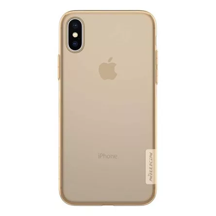 Nillkin iPhone XS 5.8 NILLKIN NATURE szilikon telefonvédő 0.6mm, ultravékony, ARANYBARNA