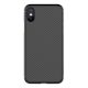 Nillkin iPhone XS 5.8 NILLKIN SYNTHETIC FIBER műanyag telefonvédő környezetbarát, karbon minta, FEKETE