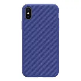   Nillkin iPhone XS 5.8 NILLKIN ETON szilikon telefonvédő mágneses, karbon minta, SÖTÉTKÉK