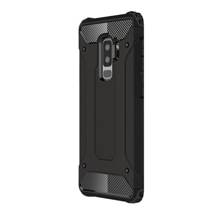Gigapack Samsung S9 Plus GIGAPACK Defender szilikon telefonvédő ütésállóság, fémhatás, FEKETE
