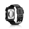 Gigapack Apple Watch Series 3 42mm GIGAPACK Szilikon óra keret szilikon szíj, ütésálló, FEKETE