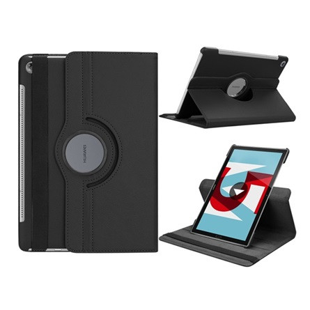 Gigapack Huawei MediaPad M5 10.8 WIFI Gigapack tok álló, bőr hatású FLIP, 360°, FEKETE