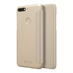   Nillkin Huawei Y7 Prime 2018 NILLKIN SPARKLE műanyag telefonvédő FLIP, oldalra nyíló, ARANY