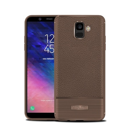 Gigapack Samsung A6 (2018) Gigapack Szilikon telefonvédő ütésállóság, szálcsiszolt, BARNA