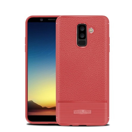 Gigapack Samsung A6+ (2018) Gigapack Szilikon telefonvédő ütésállóság, szálcsiszolt, PIROS