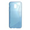Gigapack Samsung A6 (2018) Gigapack Szilikon telefonvédő S-line, karbon minta, VILÁGOSKÉK