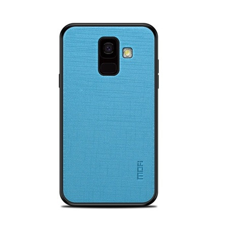 Mofi Samsung A6 (2018) MOFI BRIGHT SHIELD szilikon telefonvédő textil hátlap KÉK