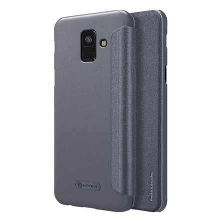 Nillkin Samsung A6 (2018) NILLKIN SPARKLE műanyag telefonvédő FLIP, oldalra nyíló, FEKETE