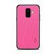Mofi Samsung A6 (2018) MOFI HONOR szilikon telefonvédő bőr hatású hátlap, fonott minta, MAGENTA