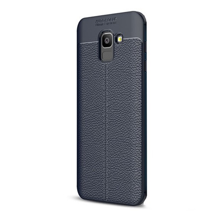 Gigapack Samsung J6 (2018) Gigapack Szilikon telefonvédő ütésállóság, varrás minta, SÖTÉTKÉK