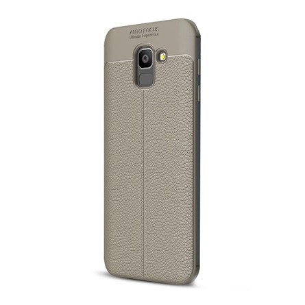 Gigapack Samsung J6 (2018) Gigapack Szilikon telefonvédő ütésállóság, varrás minta, SZÜRKE