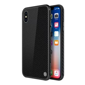   Nillkin iPhone XS 5.8 NILLKIN TEMPERED PLAID szilikon telefonvédő ütésállóság, négyzet, FEKETE