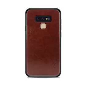   Mofi Samsung Note 9 MOFI szilikon telefonvédő bőr hatású hátlap SÖTÉTBARNA