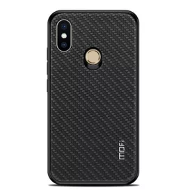   Mofi Xiaomi Mi 8 SE MOFI HONOR szilikon telefonvédő bőr hatású hátlap, fonott minta, FEKETE