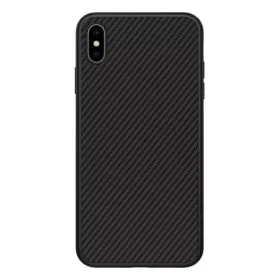   Nillkin iPhone XS Max 6.5 NILLKIN SYNTHETIC FIBER műanyag telefonvédő környezetbarát, karbon minta, FEKETE
