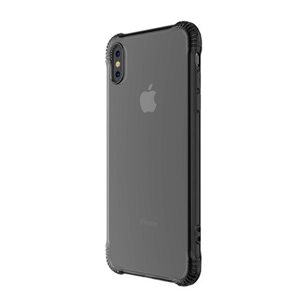 Hoco iPhone XS Max 6.5 HOCO ARMOR szilikon telefonvédő ütésállóság, átlátszó hátlap, SZÜRKE