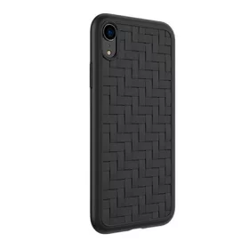   Hoco iPhone XR 6.1 HOCO TRACERY szilikon telefonvédő fonott minta FEKETE