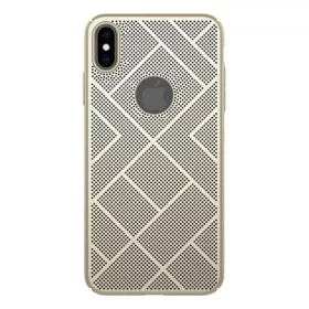  Nillkin iPhone XS Max 6.5 NILLKIN AIR műanyag telefonvédő gumírozott, logó kivágás, ARANY