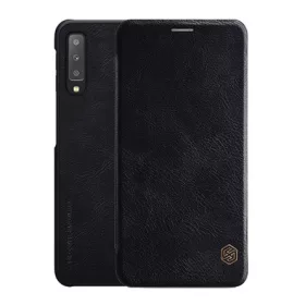   Nillkin Samsung A7 (2018) NILLKIN QIN tok álló, bőr hatású FLIP, kártyazseb, FEKETE