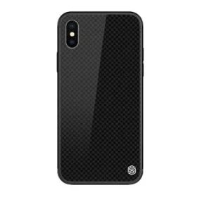   Nillkin iPhone XS Max 6.5 NILLKIN TEMPERED PLAID szilikon telefonvédő ütésállóság, négyzet, FEKETE