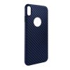 Hoco iPhone XS Max 6.5 HOCO DELICATE SHADOW szilikon telefonvédő karbon minta, logó kivágás, SÖTÉTKÉK