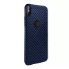 Hoco iPhone XS 5.8 HOCO DELICATE SHADOW szilikon telefonvédő karbon minta, logó kivágás, SÖTÉTKÉK