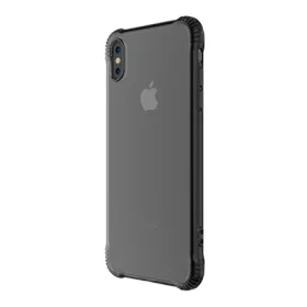   Hoco iPhone XS 5.8 HOCO ARMOR szilikon telefonvédő ütésállóság, átlátszó hátlap, SZÜRKE