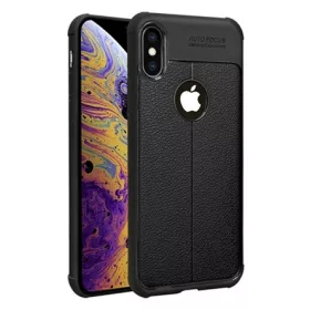   Imak iPhone XS Max 6.5 IMAK VEGA szilikon telefonvédő ütésállóság, logó kivágás, FEKETE