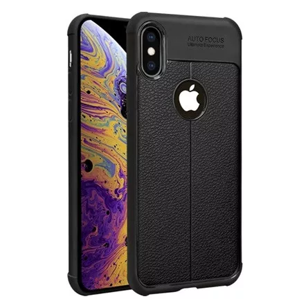 Imak iPhone XS Max 6.5 IMAK VEGA szilikon telefonvédő ütésállóság, logó kivágás, FEKETE