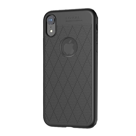 Hoco iPhone XR 6.1 HOCO ADMIRE szilikon telefonvédő ultravékony, logó kivágás, FEKETE