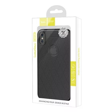 Hoco iPhone XS 5.8 HOCO ADMIRE szilikon telefonvédő ultravékony, logó kivágás, FEKETE