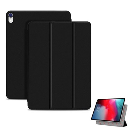 Gigapack IPAD Air 11 (2024) GIGAPACK Tok álló, bőr hatású aktív FLIP, asztali tartó, FEKETE