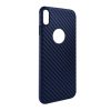 Hoco iPhone XR 6.1 HOCO DELICATE SHADOW szilikon telefonvédő karbon minta, logó kivágás, SÖTÉTKÉK
