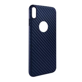   Hoco iPhone XR 6.1 HOCO DELICATE SHADOW szilikon telefonvédő karbon minta, logó kivágás, SÖTÉTKÉK