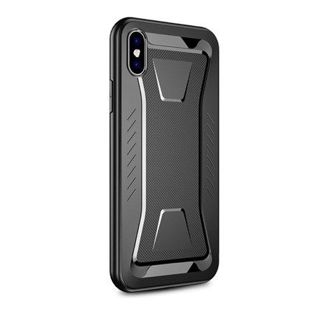 Ipaky iPhone XS Max 6.5 IPAKY PHANTOM szilikon telefonvédő ütésállóság, rombusz, FEKETE