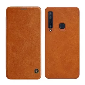   Nillkin Samsung A9 (2018) NILLKIN QIN tok álló, bőr hatású FLIP, kártyazseb, BARNA
