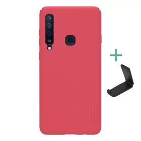   Nillkin Samsung A9 (2018) NILLKIN SUPER FROSTED műanyag telefonvédő gumírozott, érdes felület + asztali tartó, PIROS