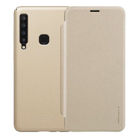 Nillkin Samsung A9 (2018) NILLKIN SPARKLE műanyag telefonvédő FLIP, oldalra nyíló, ARANY
