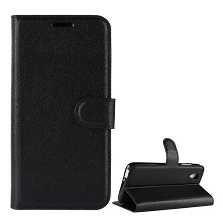 Gigapack Alcatel 1 Gigapack Tok álló, bőr hatású FLIP, prémium, FEKETE
